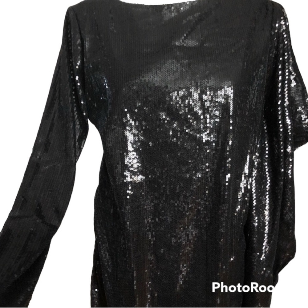 Formal Sequins Batwing Tunic Top